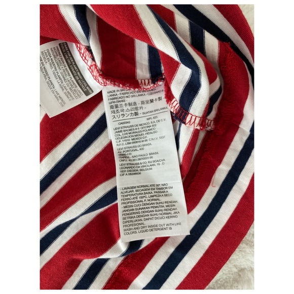 Levi’s stripe cotton tee shirt. Size XS - Picture 6 of 7